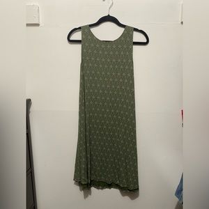 Size L Green Stretchy Knit Sleeveless Swing Dress from Old Navy